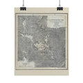 Yellowstone Geologic Survey (c. 1871) Historic Map Rolled Poster | Antique Map Wall Art
