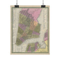 New York City (c. 1846) Historic City Map Rolled Poster | Vintage Map Wall Art