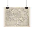Americas Vintage Map (c. 1552) Rolled Poster | Antique Map Wall Art