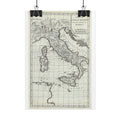 Italy Historic Map (c. 1770) Rolled Poster | Vintage Map Wall Art