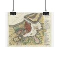 Havana, Cuba Historic City Map (c. 1763) Rolled Poster | Vintage Map Wall Art
