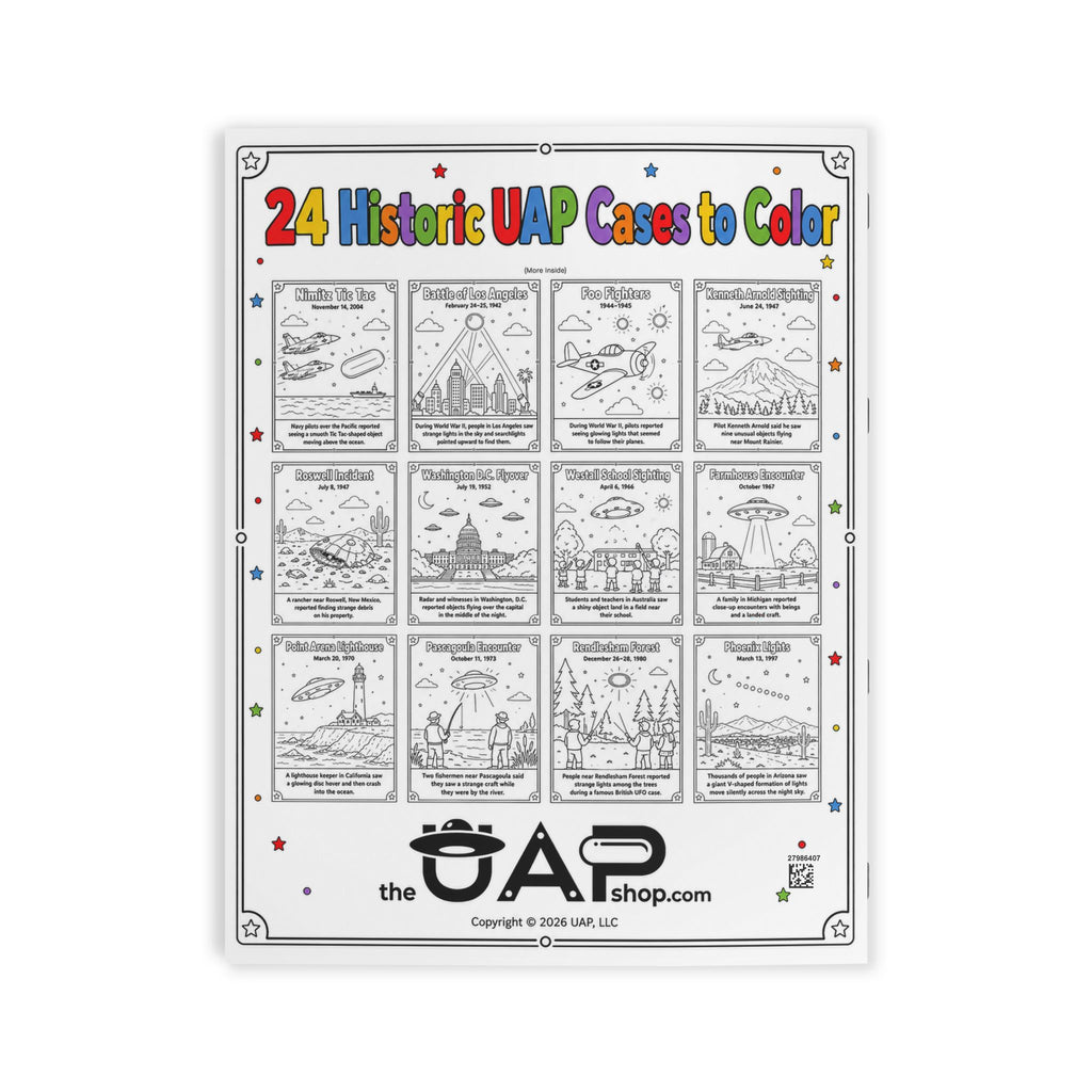 UAP in History Coloring Book — 24 Historic UFO Cases Illustrated