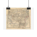Afghanistan Antique Map (c. 1879) Rolled Poster | Vintage Map Wall Art