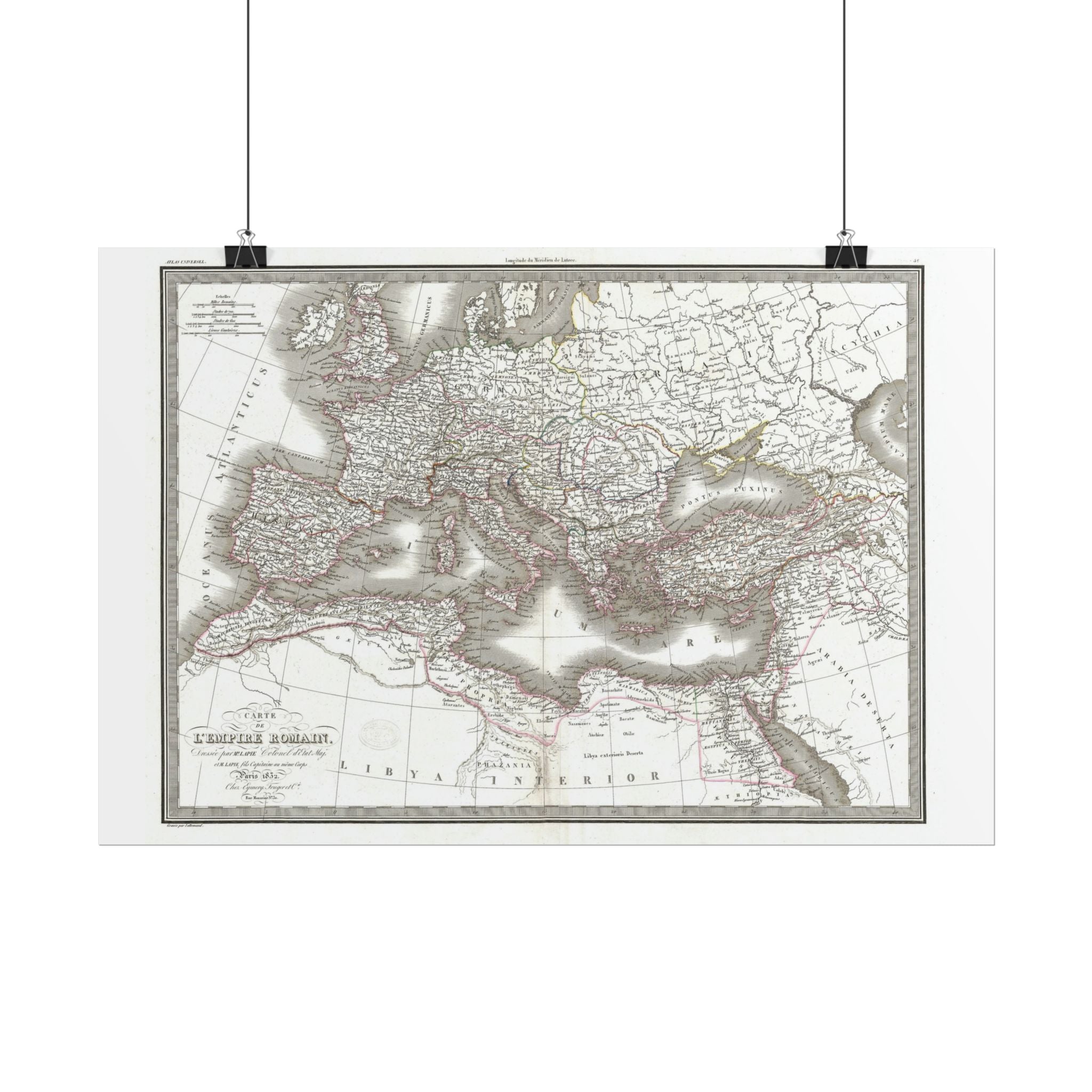 Holy Roman Emplire Historic Map (c.1832) Rolled Poster | Vintage Map Wall Art