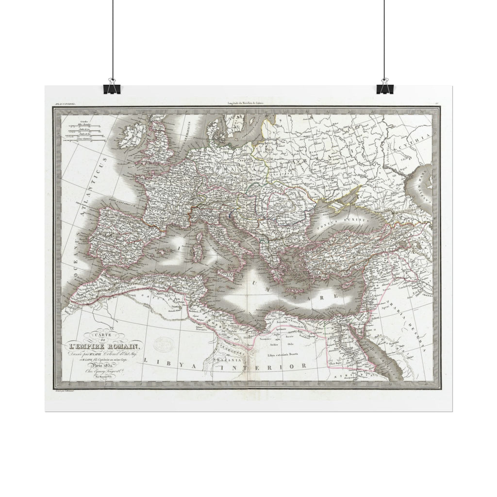 Holy Roman Emplire Historic Map (c.1832) Rolled Poster | Vintage Map Wall Art