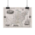 United States of America Historic Map (c. 1850) Rolled Poster | Vintage Map Wall Art
