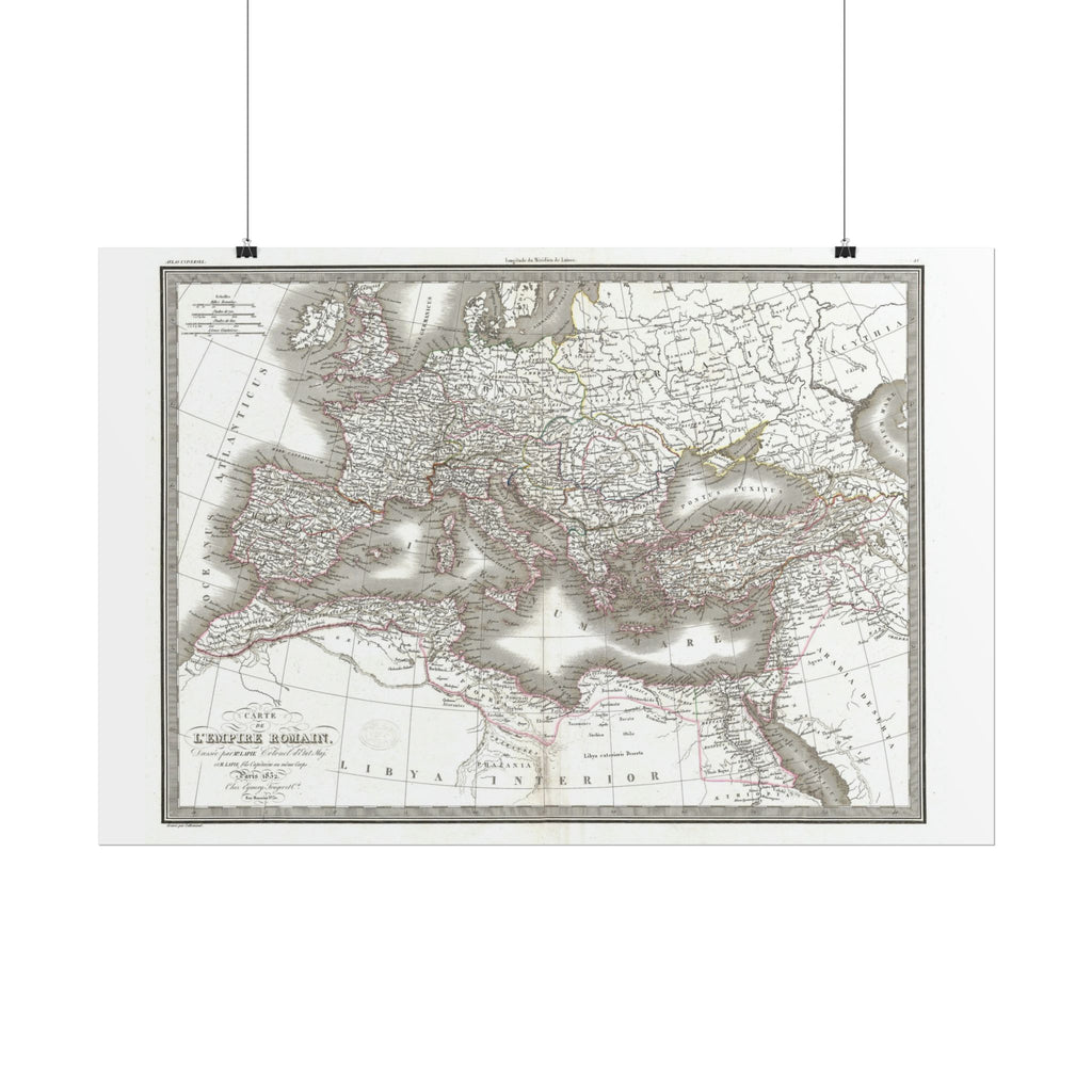 Holy Roman Emplire Historic Map (c.1832) Rolled Poster | Vintage Map Wall Art