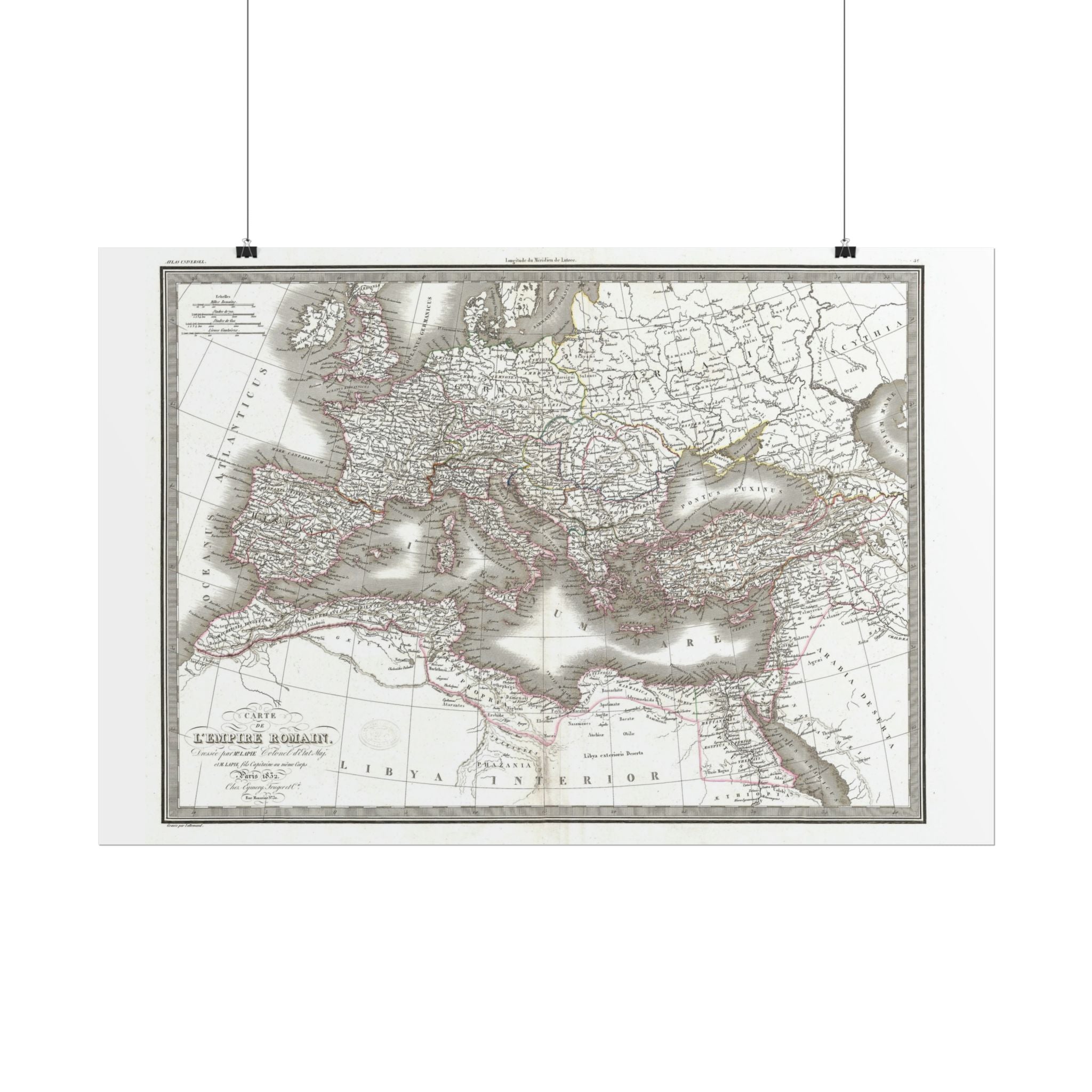 Holy Roman Emplire Historic Map (c.1832) Rolled Poster | Vintage Map Wall Art