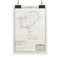 Ibiza, Spain Historic City Map (c. 1786) Rolled Poster | Vintage Map Wall Art