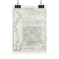 Beijing, China Historic City Map (c. 1855) Rolled Poster | Vintage Map Wall Art
