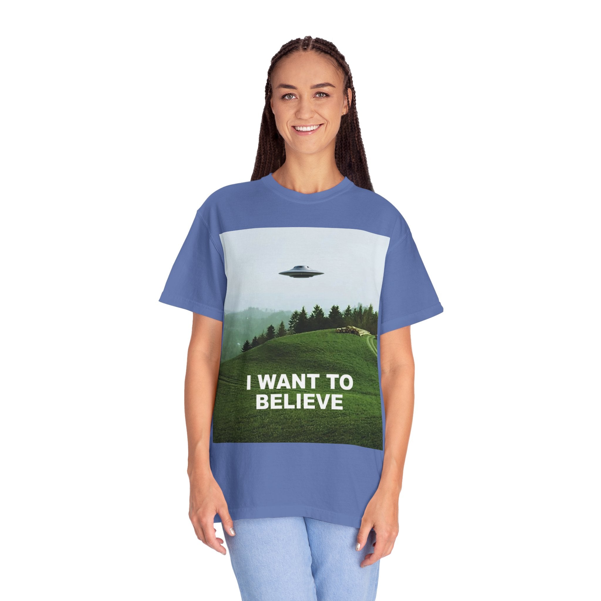 "I Want to Believe" — UFO/UAP Graphic T-Shirt