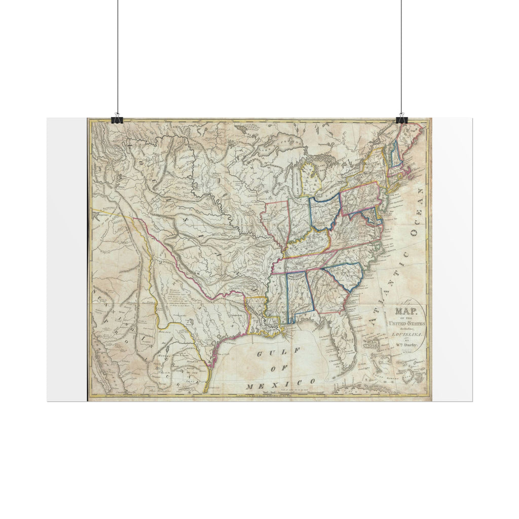 United States of America Historic Map (c. 1818) Rolled Poster | Vintage Map Wall Art