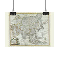 Asia and Chinese Tartary Historic World Map (c. 1747) Rolled Poster | Antique State Map Wall Art