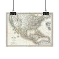United States of America Historic Map (c. 1858) Rolled Poster | Vintage Map Wall Art