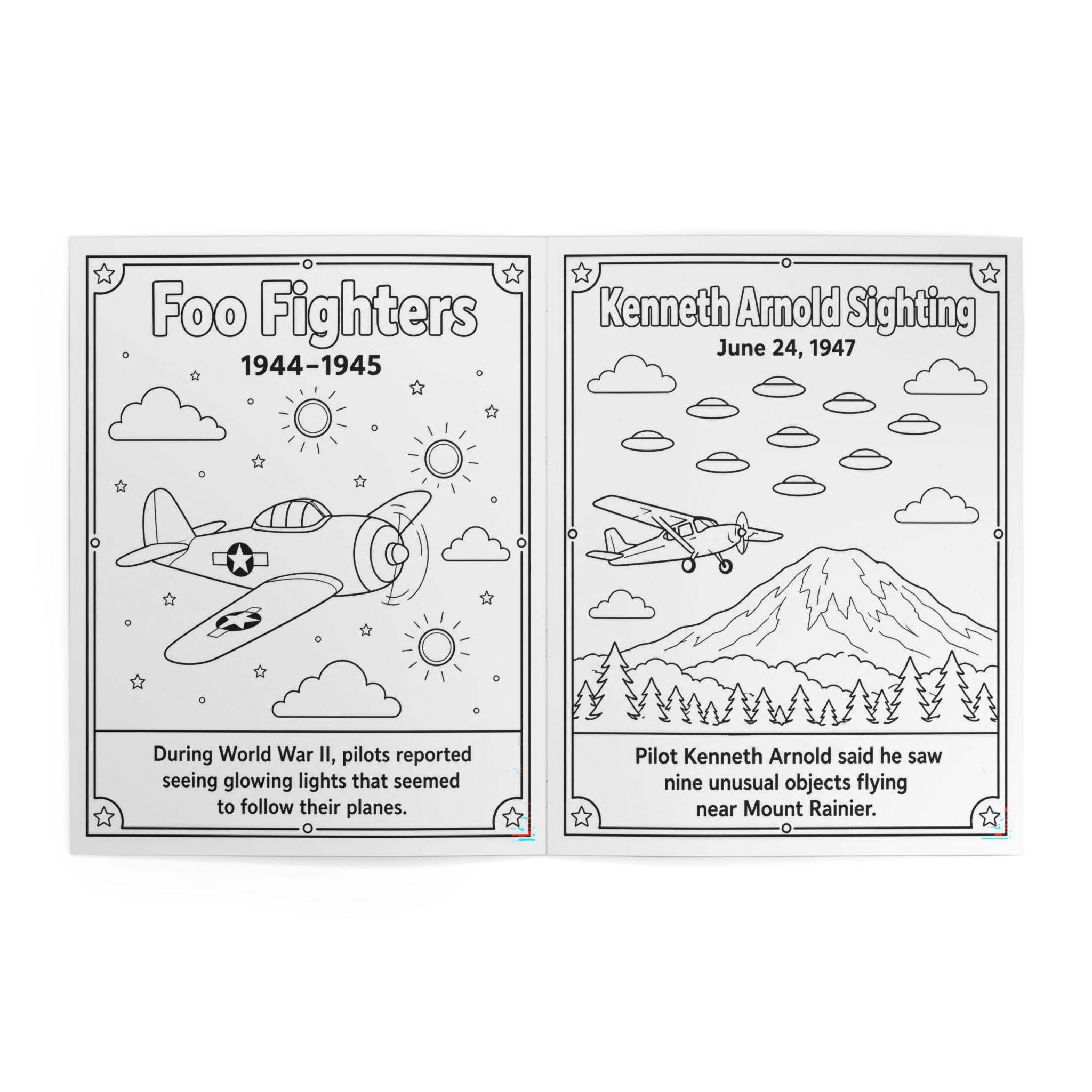 UAP in History Coloring Book — 24 Historic UFO Cases Illustrated