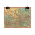 New York City, New York Historic Map (c. 1910) Rolled Poster | Antique City Map Wall Art