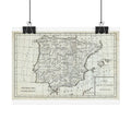 Spain Historic Map (c. 1770) Rolled Poster | Vintage Map Wall Art