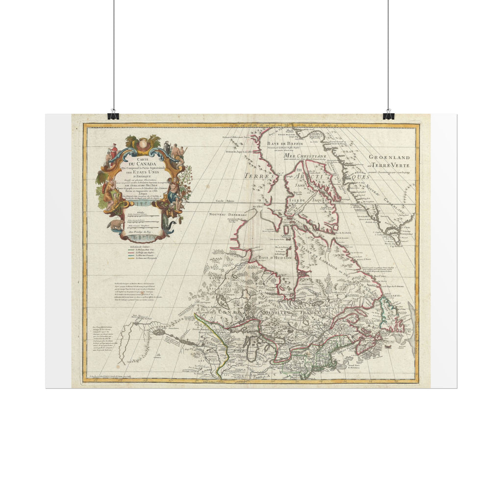 United States of America & Canada Historic Map (c. 1783) Rolled Poster | Vintage Map Wall Art