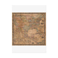 North America Antique Map of (c. 1856) Rolled Poster | Old Map Wall Art