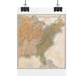 United States of America Historic Map (c. 1886) Rolled Poster | Vintage Map Wall Art