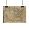 United States of America Historic Map (c. 1839) Rolled Poster | Vintage Map Wall Art
