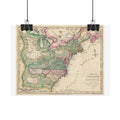 United States of America Historic Map (c. 1794) Rolled Poster | Vintage Map Wall Art
