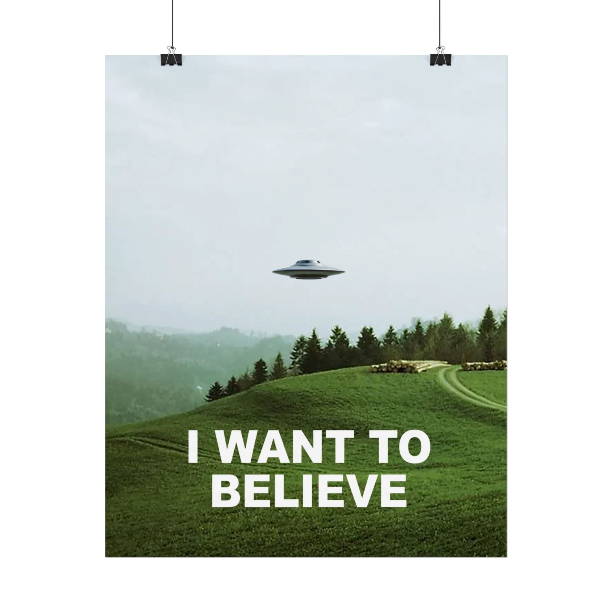 I Want To Believe UFO/UAP Poster | Rolled Poster Wall Art