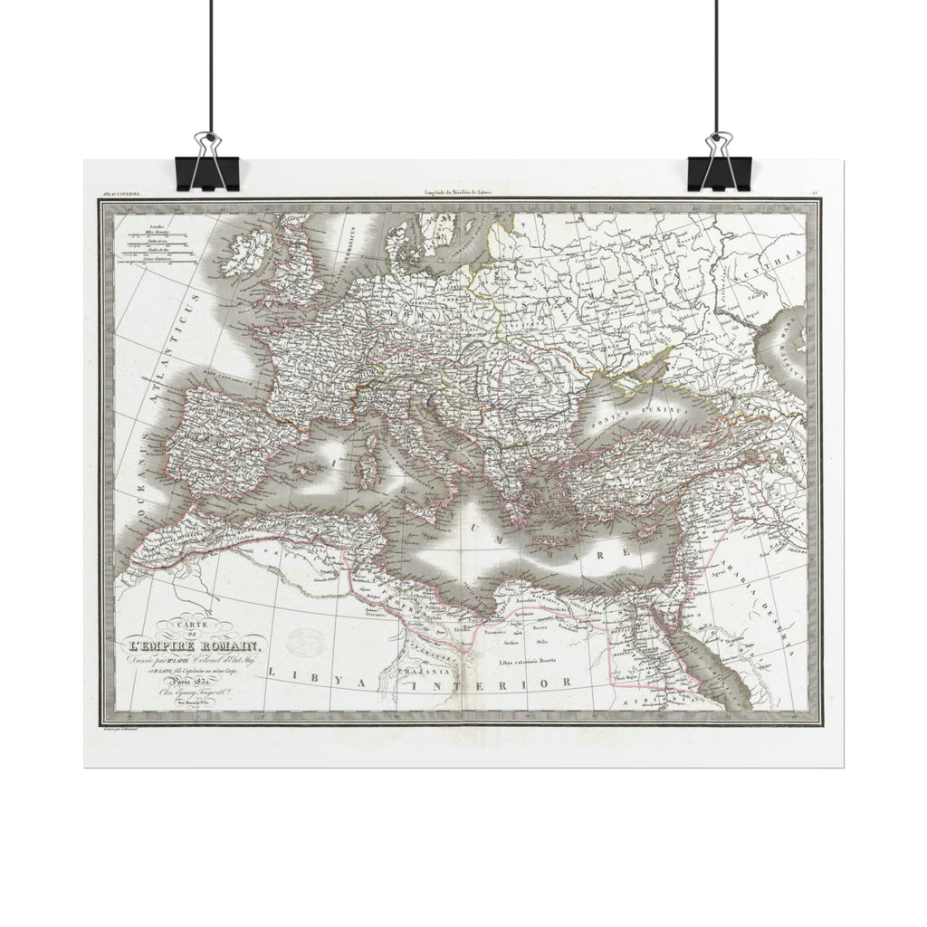 Holy Roman Emplire Historic Map (c.1832) Rolled Poster | Vintage Map Wall Art