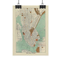Boston, Massachusetts (c. 1901) Historic City Map Rolled Poster | Antique Map Wall Art