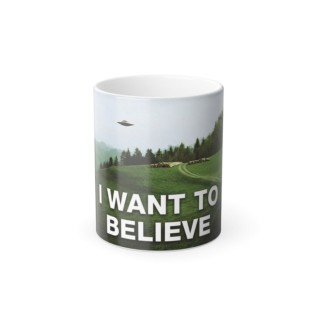 I Want To Believe UFO/UAP Color Morphing Mug, 11oz