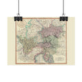 Austria Historic Map (c. 1801) Rolled Poster | Vintage Map Wall Art