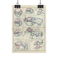The Ancient World according to Homer, Ptolomy, Democritus, et al. Historic Map (c. 1867) Rolled Poster | Antique Map Wall Art