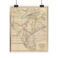 Afghanistan Antique Map (c. 1842) Rolled Poster | Vintage World Map Print