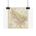 Delhi, India Historic City Map (c. 1777) Rolled Poster | Vintage Map Wall Art