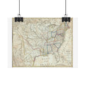 United States of America Historic Map (c. 1818) Rolled Poster | Vintage Map Wall Art