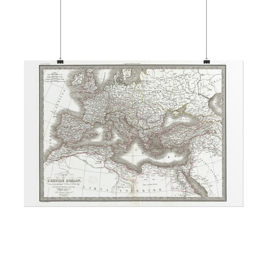 Holy Roman Emplire Historic Map (c.1832) Rolled Poster | Vintage Map Wall Art