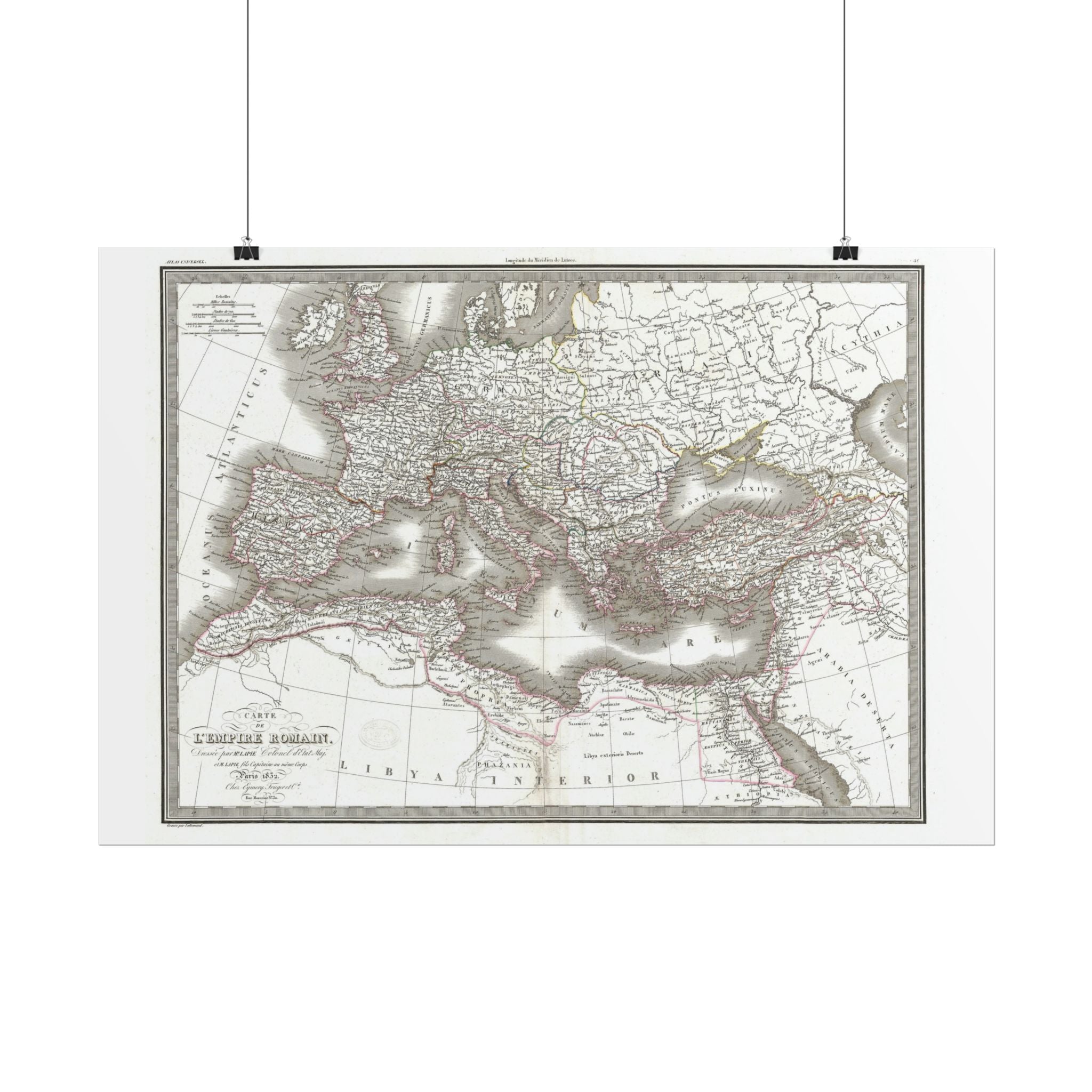 Holy Roman Emplire Historic Map (c.1832) Rolled Poster | Vintage Map Wall Art