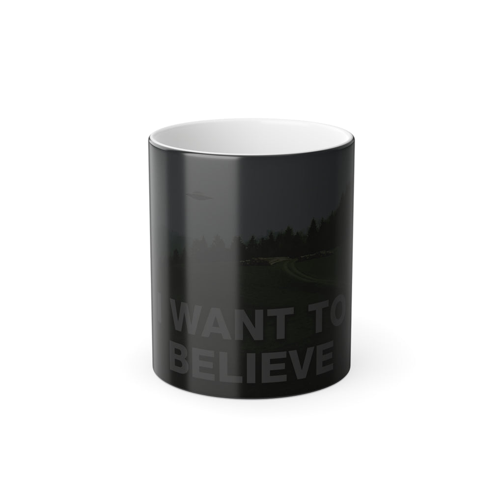 I Want To Believe UFO/UAP Color Morphing Mug, 11oz