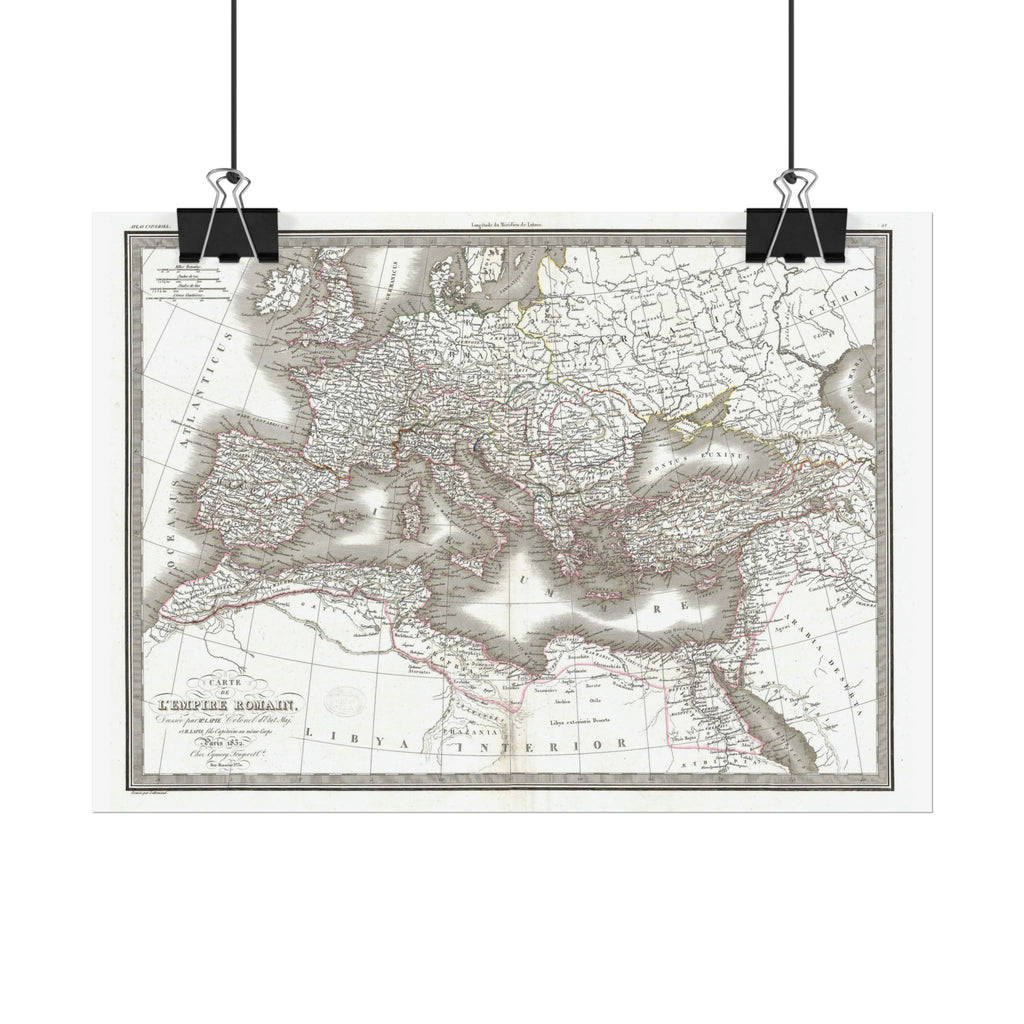Holy Roman Emplire Historic Map (c.1832) Rolled Poster | Vintage Map Wall Art