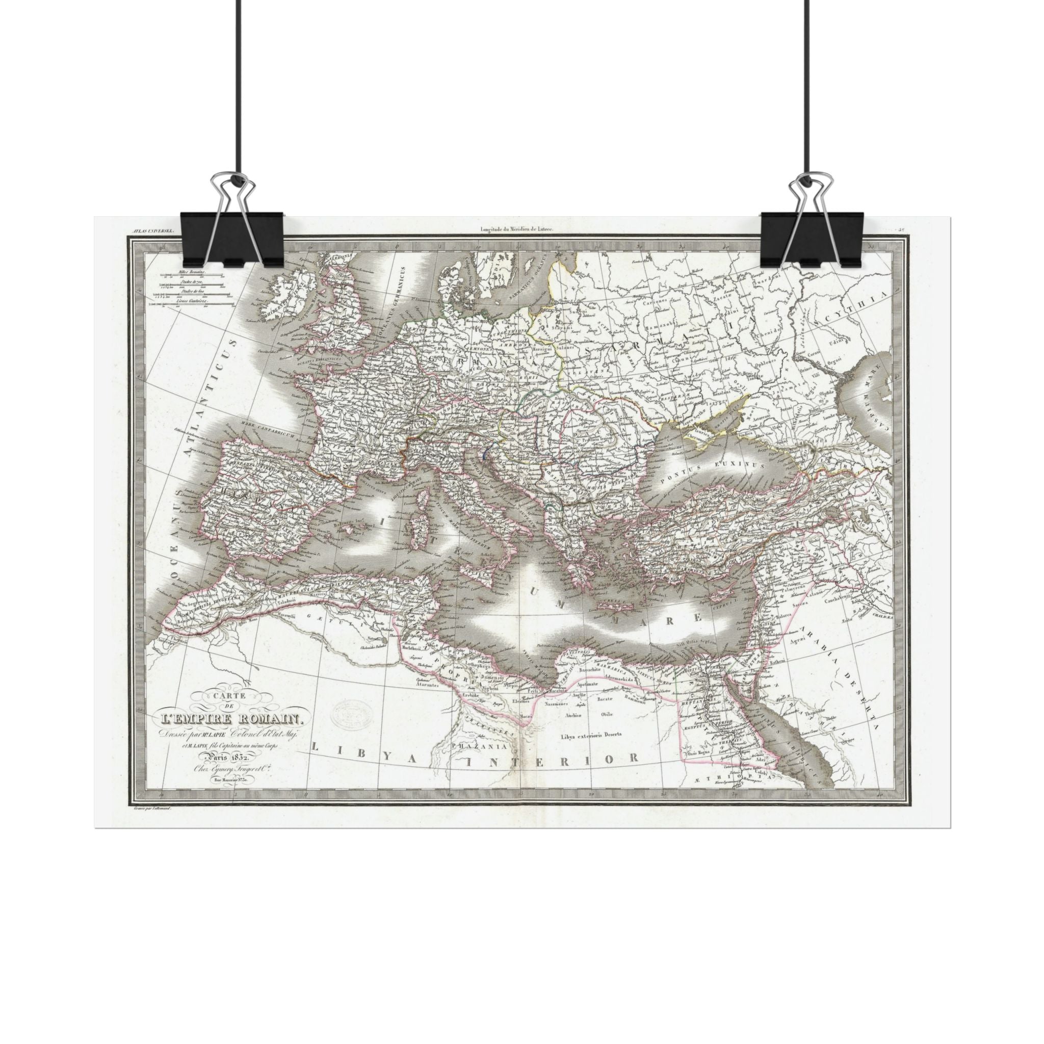Holy Roman Emplire Historic Map (c.1832) Rolled Poster | Vintage Map Wall Art