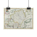 Tartary and China Historic Map (c.1712) Rolled Poster | Vintage Map Wall Art