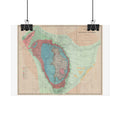 Black Hills, South Dakota Geologic Survey (c. 1879) Historic Map Rolled Poster | Vintage Map Wall Art