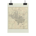 Washington DC (c. 1883) Historic City Map Rolled Poster | Vintage Map Wall Art