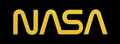 NASA Worm Logo Sticker (Black & Gold)