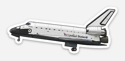NASA Atlantis Space Shuttle Sticker