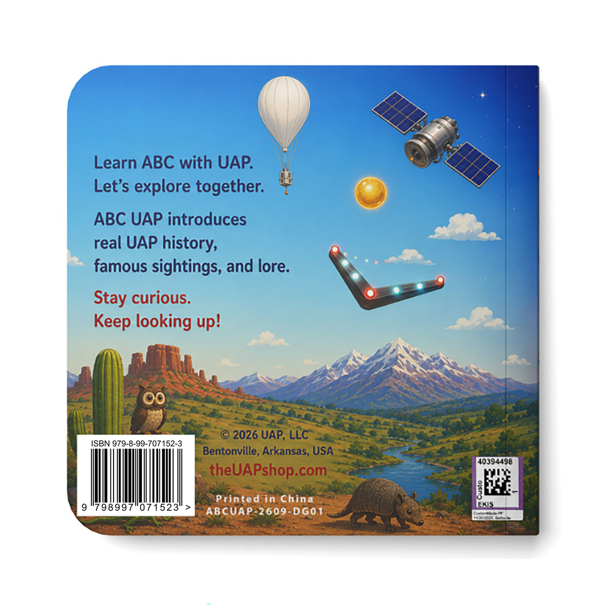 ABC UAP: A First Alphabet Book - UFO/UAP Board Book (1st Ed. Pre-Sale)