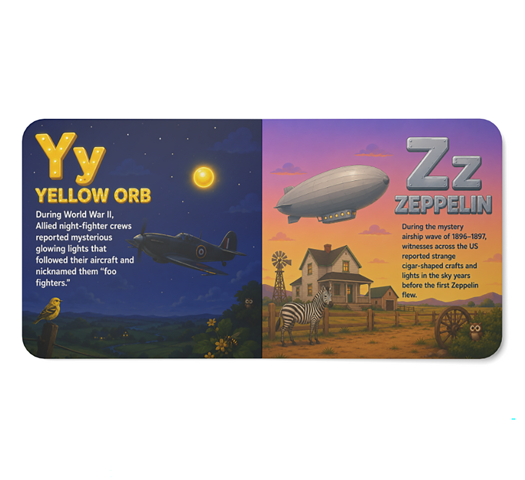 ABC UAP: A First Alphabet Book - UFO/UAP Board Book (1st Ed. Pre-Sale)