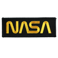 Black and Gold NASA Worm Logo Patch