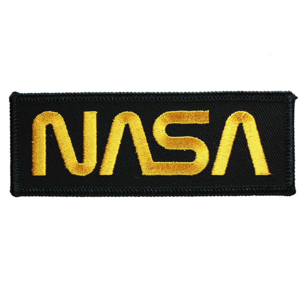 Black and Gold NASA Worm Logo Patch