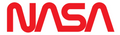 NASA Worm Logo Sticker (White)